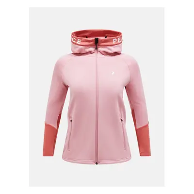 Mikina peak performance w rider zip hood 5bh warm blush