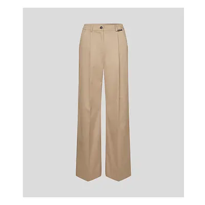 Kalhoty karl lagerfeld casual day pants mid beige