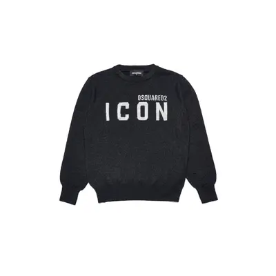 Mikina dsquared2 icon knitwear black