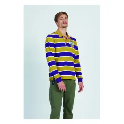 Polokošile la martina man polo l/s striped jersey parchpurp/ambgre/ofw