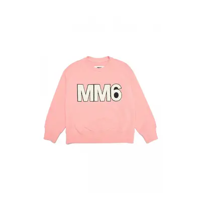 Mikina mm6 sweat-shirt peach pink