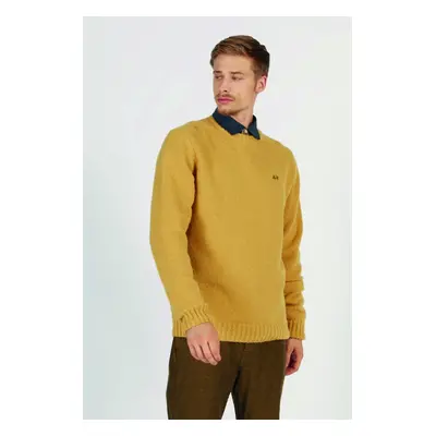 Svetr la martina man tricot crew neck alpaca-wo ochre