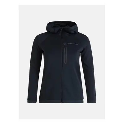 Mikina peak performance w light zip hood black/black