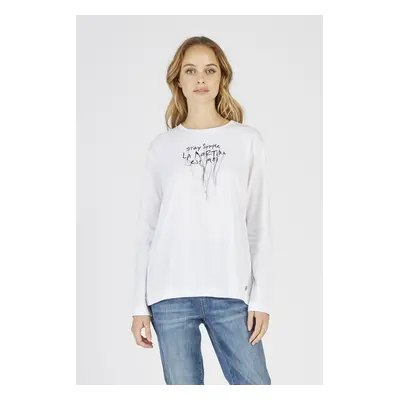 Tričko la martina woman t-shirt l/s jersey optic white