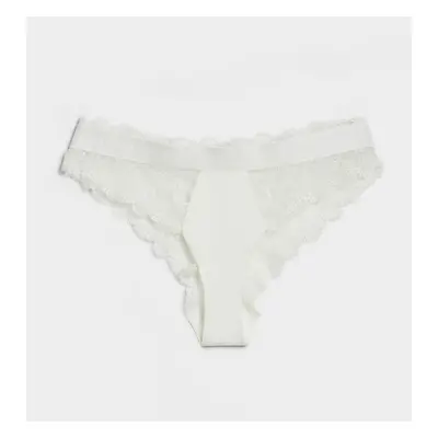 Spodní prádlo karl lagerfeld tailored lace bikini brief white2