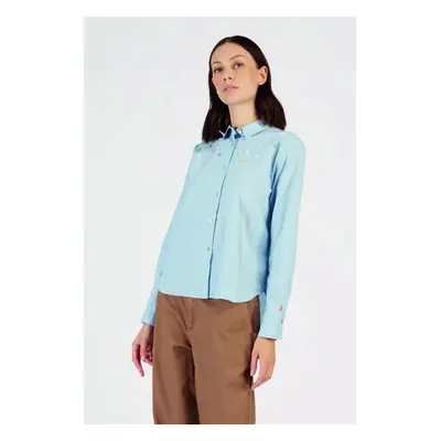 Košile la martina woman shirt l/s fil a fil cornflower blue