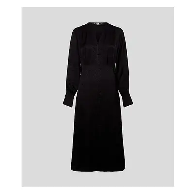 Šaty karl lagerfeld logo jacquard shirtdress black7