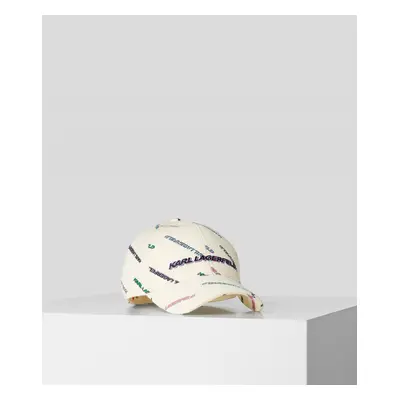 Kšiltovka karl lagerfeld k/futuristic aop soft cap white