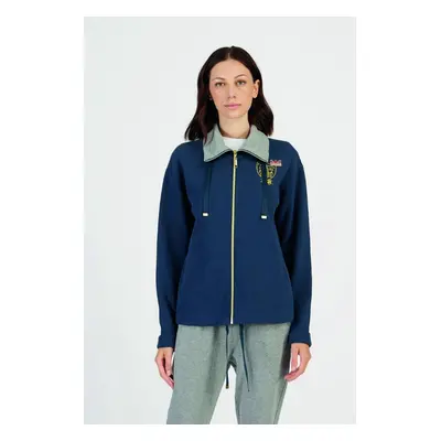 Mikina la martina woman fleece full zip peached navy