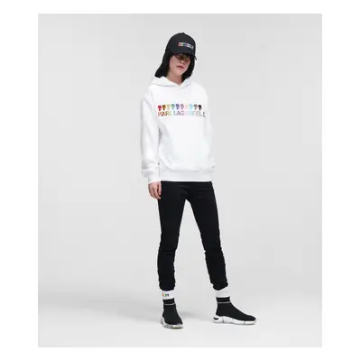 Mikina karl lagerfeld unisex k/pride hoodie white