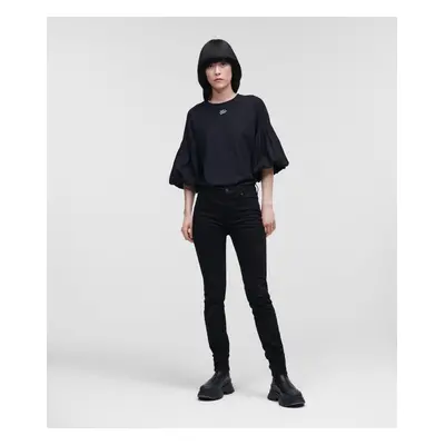 Džíny karl lagerfeld skinny denim pants black denim