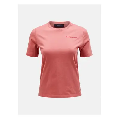 Tričko peak performance w original small logo tee trek pink/5bh warm blush