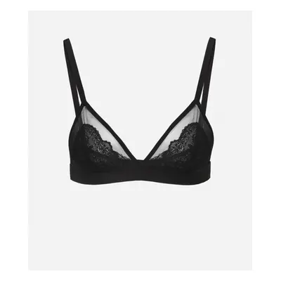 Spodní prádlo karl lagerfeld lace triangle bra black