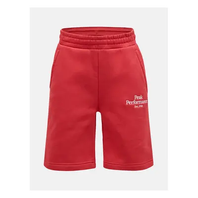 Šortky peak performance jr original shorts softer red