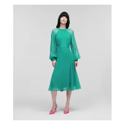 Šaty karl lagerfeld ceremony midi dress evergreen