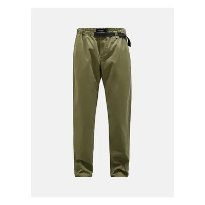 Kalhoty peak performance moment comfort pants snap green