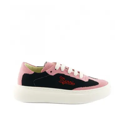 Tenisky marni trompe l'oeil jacquard lo-top sneakers pink