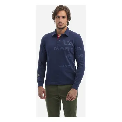 Polokošile la martina man polo l/s heavy jersey navy