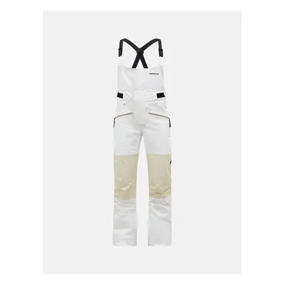 Kalhoty peak performance w 2l stretch bib pants offwhite/sand fog