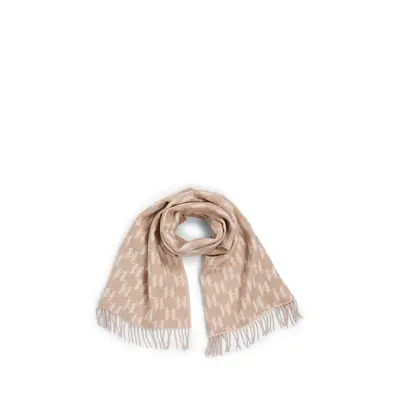 Šála karl lagerfeld k/monogram jacq scarf hummus