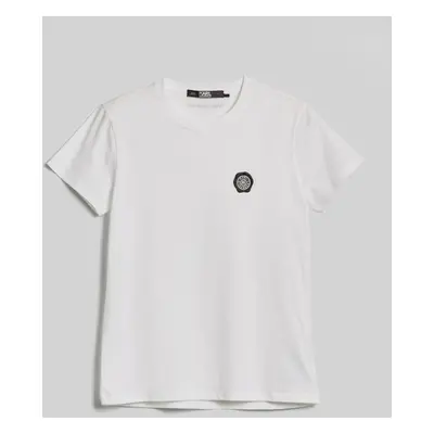 Tričko karl lagerfeld wax seal logo t-shirt white