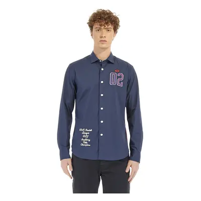 Košile la martina man shirt poplin navy