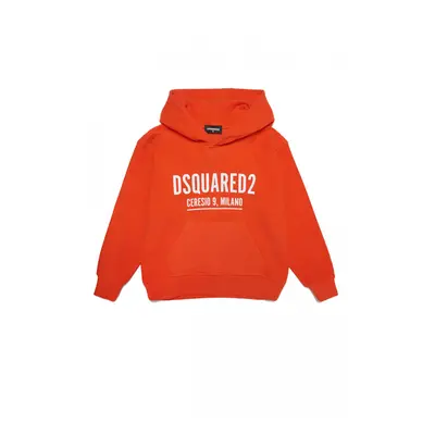 Mikina dsquared slouch fit sweat-shirt orange