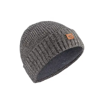 Čepice camel active knitted beanie cold grey melange