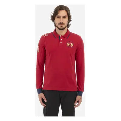 Polokošile la martina man polo s/s heavy jersey barbados cherry