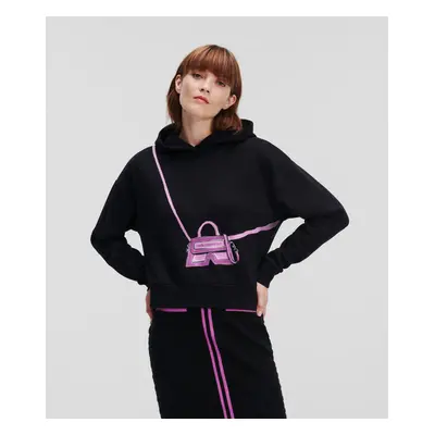 Mikina karl lagerfeld karl k bag hoodie black