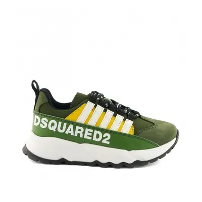 Tenisky dsquared2 run sneakers maxi logo print green