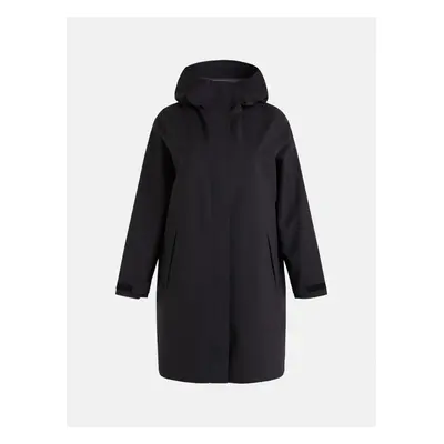 Kabát peak performance w cloudburst coat black/grey melange