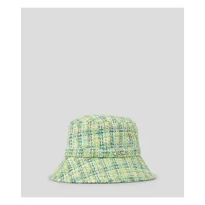 Klobouk karl lagerfeld k/signature bucket boucle bright green