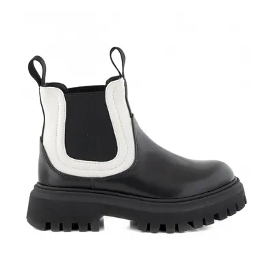 Kotníková obuv marni track sole leather chelsea boots black