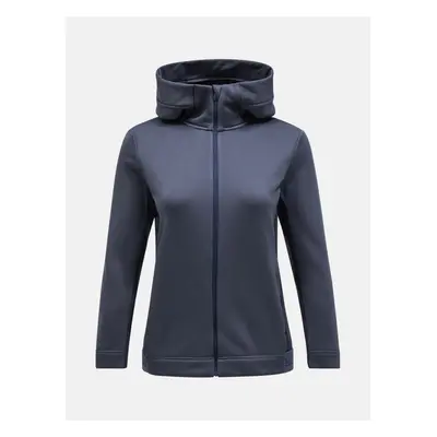 Mikina peak performance w rider tech zip hood ombre blue/orange dune/shallow