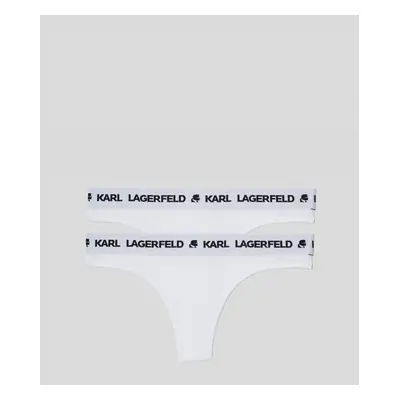 Spodní prádlo karl lagerfeld logo thong 2-pack white