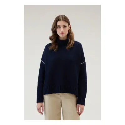 Rolák woolrich wool cable' turtleneck melton blue