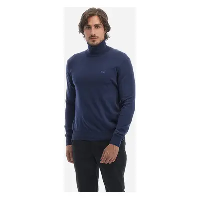 Svetr la martina man tricot turtle neck navy