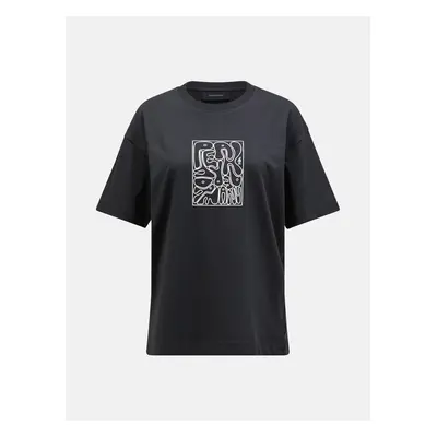 Tričko peak performance artwork relaxed tee offblack