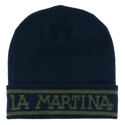 Čepice la martina man beanie blended wool jacqua navy/ivy green