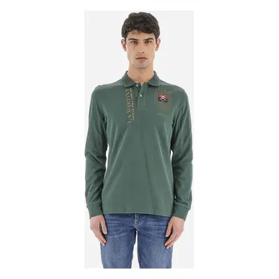 Polokošile la martina man polo l/s heavy jersey cilantro