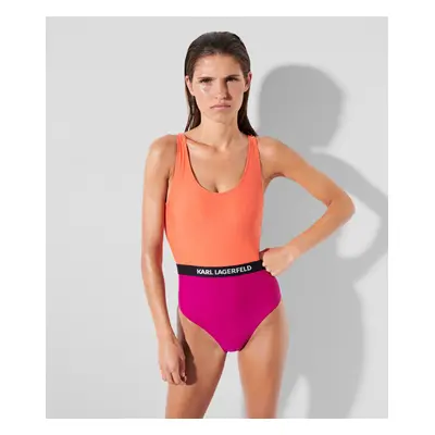 Plavky karl lagerfeld colour block swimsuit clementina/berry