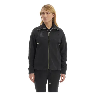 Mikina la martina woman fleece full zip peached black