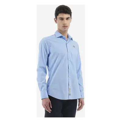 Košile la martina man shirt l/s poplin blue bell