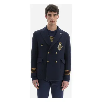 Sako la martina man double breast jacket crepe navy