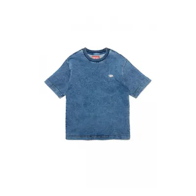 Tričko diesel tbiggor-ne-over jjj t-shirt blue denim