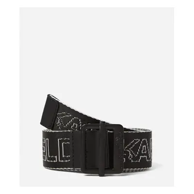 Opasek karl lagerfeld jeans webbing belt black