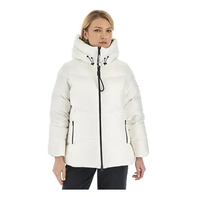 Bunda la martina woman outdoor iridiscent nylon off white