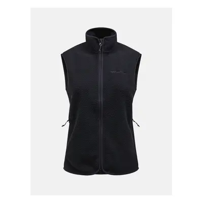 Vesta peak performance w pile vest black/grey melange