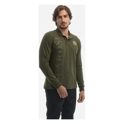 Polokošile la martina man polo l/s piquet stretch ivy green